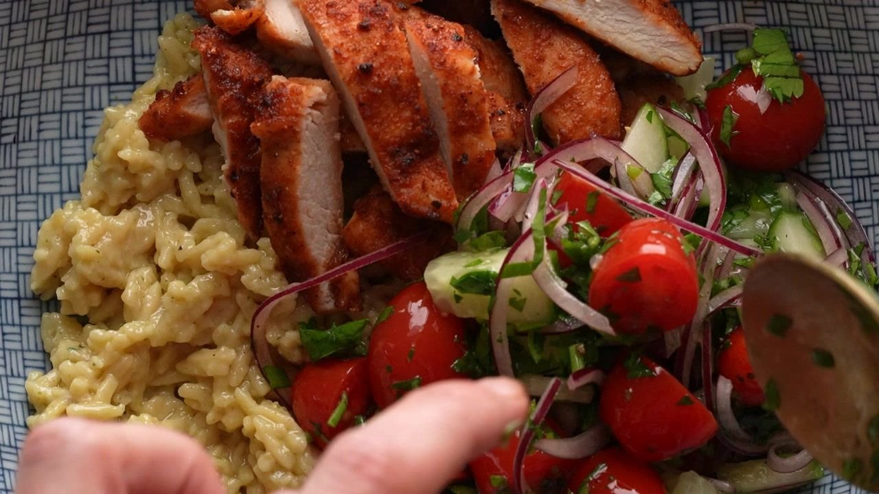 Banza Chicken Bowls with Calabrian Chili Sauce